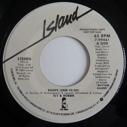Sly & Robbie Boops (Here To Go) USED VINYL 7INCH 45 RPM SINGLE PROMO