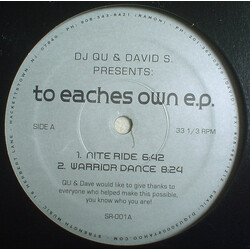 DJ Qu / David S. (2) To Eaches Own E.P. USED VINYL 12INCH 33 S RPM EP