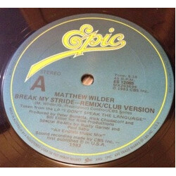 Matthew Wilder Break My Stride Vinyl 12" USED