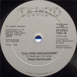 Ralph MacDonald Calypso Breakdown / Where Is The Love Vinyl 12" USED