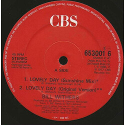 Bill Withers Lovely Day (Sunshine Mix) Vinyl 12" USED