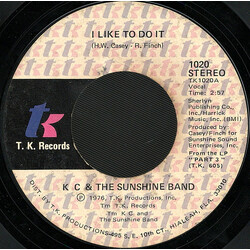 KC & The Sunshine Band I Like To Do It / Come On In Vinyl 7" USED