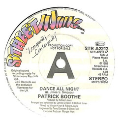 Patrick Boothe Dance All Night Vinyl 7" USED