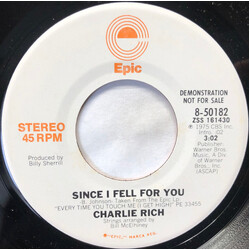 Charlie Rich Since I Fell For You Vinyl 7" USED