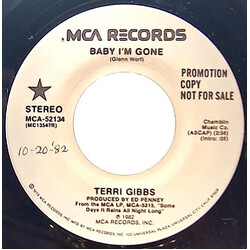 Terri Gibbs Baby I'm Gone Vinyl 7" USED