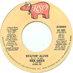 Bee Gees Stayin' Alive Vinyl 7" USED