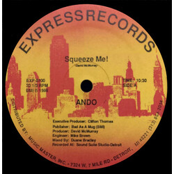 Ando Squeeze Me! USED VINYL 12INCH 33 S RPM