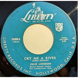 Julie London Cry Me A River Vinyl 7" USED