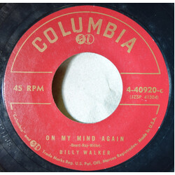Billy Walker On My Mind  Again Vinyl 7" USED