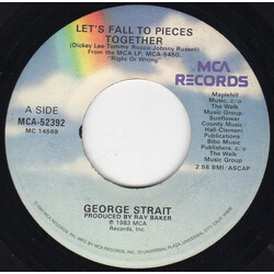 George Strait Let's Fall To Pieces Together Vinyl 7" USED