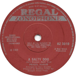 Procol Harum A Salty Dog Vinyl 7" USED