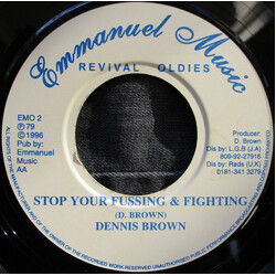 Dennis Brown Stop Your Fussing & Fighting / Together Brothers Vinyl 7" USED