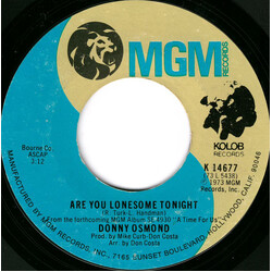 Donny Osmond Are You Lonesome Tonight / When I Fall In Love USED VINYL 7INCH SINGLE