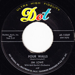 Jim Lowe (2) Four Walls Vinyl 7" USED
