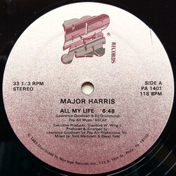 Major Harris All My Life Vinyl 12" USED