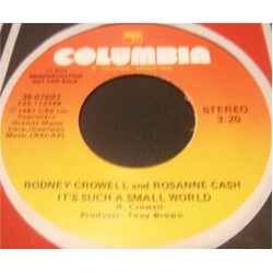Rodney Crowell / Rosanne Cash It's Such A Small World Vinyl 7" USED
