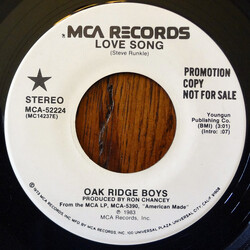 The Oak Ridge Boys Love Song Vinyl 7" USED