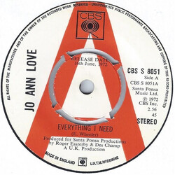 Jo Ann Love Everything I Need Vinyl 7" USED