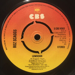 Boz Scaggs Lowdown USED VINYL 7INCH 45 RPM SINGLE