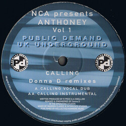 NCA / Anthoney Vol. 1 (Donna D Remixes) Vinyl 12" USED