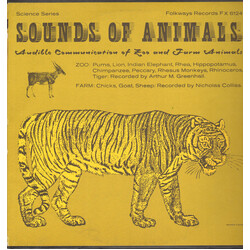 Arthur Merwin Greenhall / Nicholas Collias Sounds Of Animals: Audible Communication Of Zoo And Farm Animals Vinyl LP USED