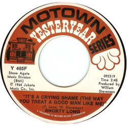 Shorty Long (2) It's A Crying Shame (The Way You Treat A Good Man Like Me) / Devil With The Blue Dress Vinyl 7" USED