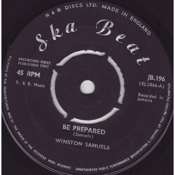 Winston Samuels Be Prepared / Jericho Wall Vinyl 7" USED
