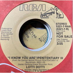 Lotti Dotti I Know You Are / Penitentiary III USED VINYL 7INCH 45 RPM PROMO