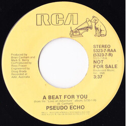 Pseudo Echo A Beat For You USED VINYL 7INCH 45 RPM SINGLE PROMO