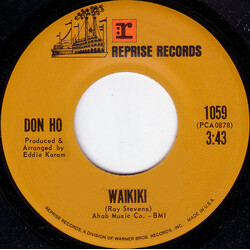 Don Ho Waikiki USED VINYL 7INCH 45 RPM SINGLE