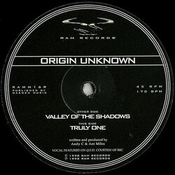 Origin Unknown Valley Of The Shadows / Truly One Vinyl 12" USED