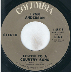 Lynn Anderson Listen To A Country Song / That's What Loving You Has Meant To Me Vinyl 7" USED