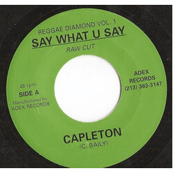 Capleton Say What U Say / Boom USED VINYL 7INCH 45 RPM