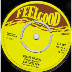 Cultured Few Better No Come Vinyl 7" USED