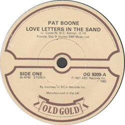 Pat Boone Love Letters In The Sand Vinyl 7" USED