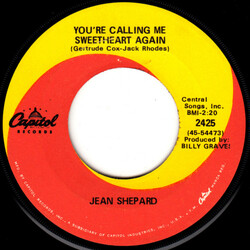 Jean Shepard You're Calling Me Sweetheart Again Vinyl 7" USED