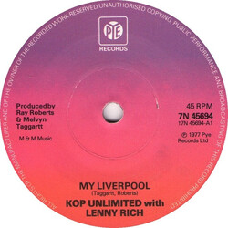 Kop Unlimited / Lenny Rich My Liverpool Vinyl 7" USED
