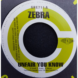 Zebra (3) / Burro Banton Unfair You Know / Boom Wha Dis Vinyl 7" USED
