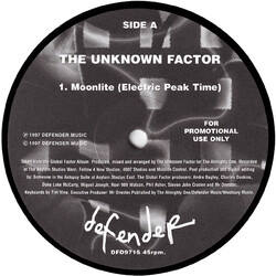 The Unknown Factor Moonlite (Electric Peak Time) Vinyl 12" USED