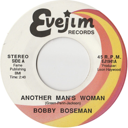 Bobby Boseman Another Man's Woman Vinyl 7" USED