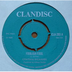 Cynthia Richards Foolish Fool Vinyl 7" USED