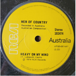 Men Of Country Heavy On My Mind Vinyl 7" USED