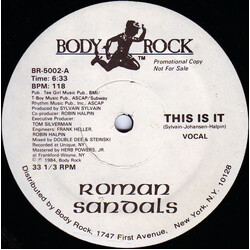 Roman Sandals This Is It USED VINYL 12INCH 33 S RPM PROMO