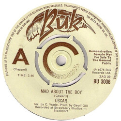 Oscar (43) Mad About The Boy Vinyl 7" USED