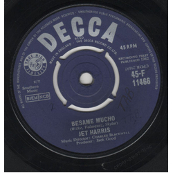 Jet Harris Besame Mucho Vinyl 7" USED