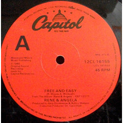 René & Angela Free And Easy Vinyl 12" USED