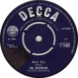 Val Doonican Walk Tall Vinyl 7" USED