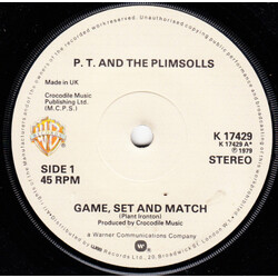 P. T. And The Plimsolls Game, Set And Match Vinyl 7" USED