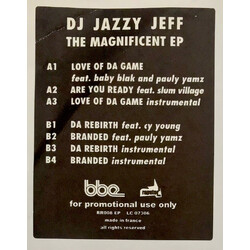 DJ Jazzy Jeff The Magnificent EP Vinyl 12" USED