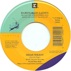 Barenaked Ladies Brian Wilson USED VINYL 7INCH 45 RPM SINGLE